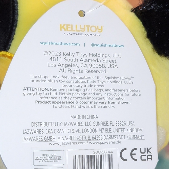 🖤 GERANIUM 🐦 Yellow/Black Finch SELECT SERIES Black Tag Original Squishmallow - Picture 7 of 8